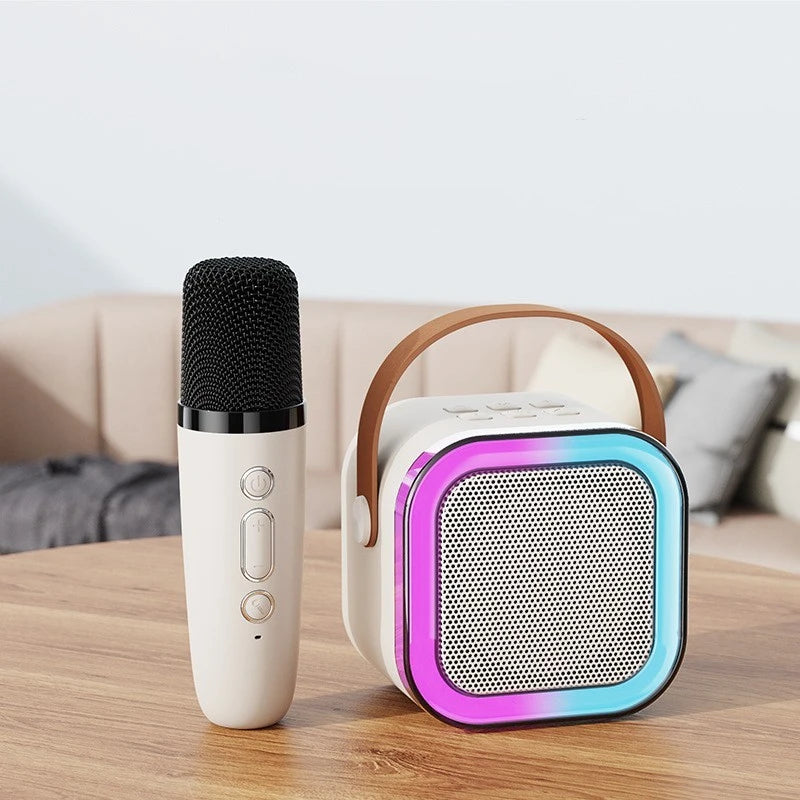 K12 Karaoke Mini Wireless Speaker com microfone Karaoke Portable Bluetooth Speaker com 1 microfone