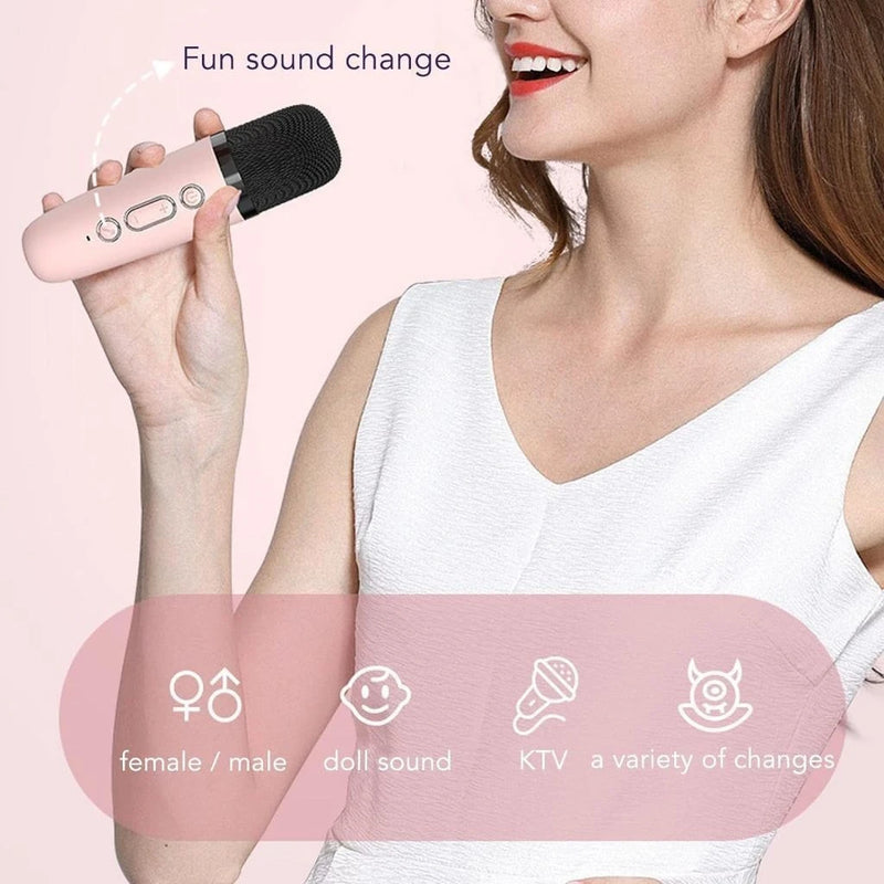 K12 Karaoke Mini Wireless Speaker com microfone Karaoke Portable Bluetooth Speaker com 1 microfone