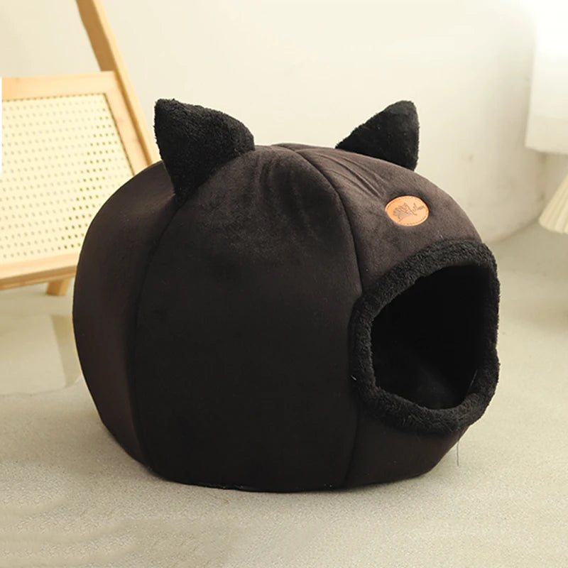 Cama para Gato de Conforto Profundo – Aconchego para o Inverno, Caverna Quente para Pets, Casa de Cão Pequeno, Cesta e Ninho para Gato