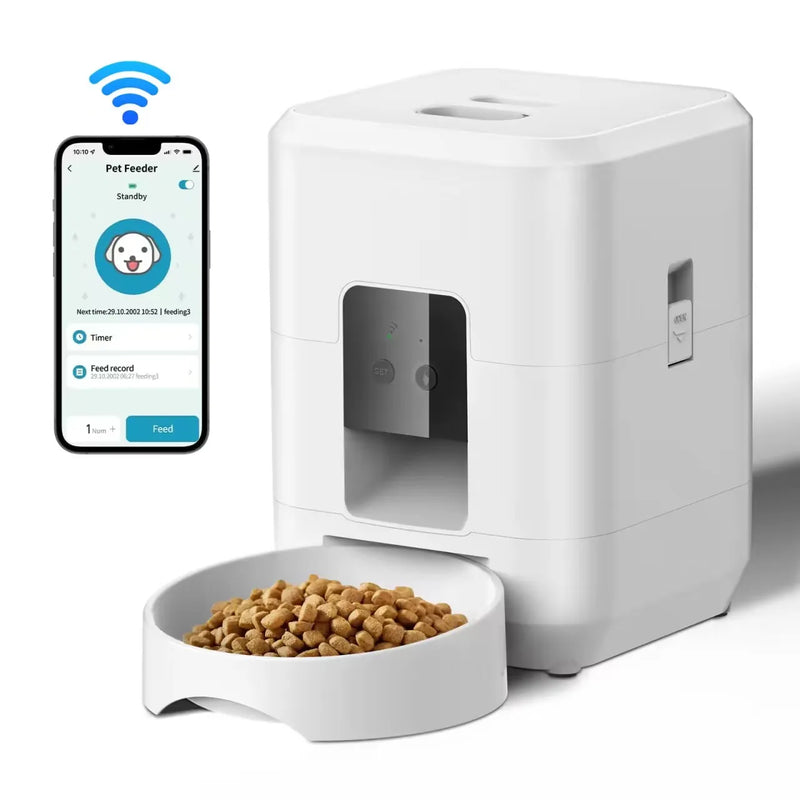 Alimentador Automático Smart Pet – Máquina de Ração para Gatos e Cães com Dispensa Quantitativa e Programação de Tempo