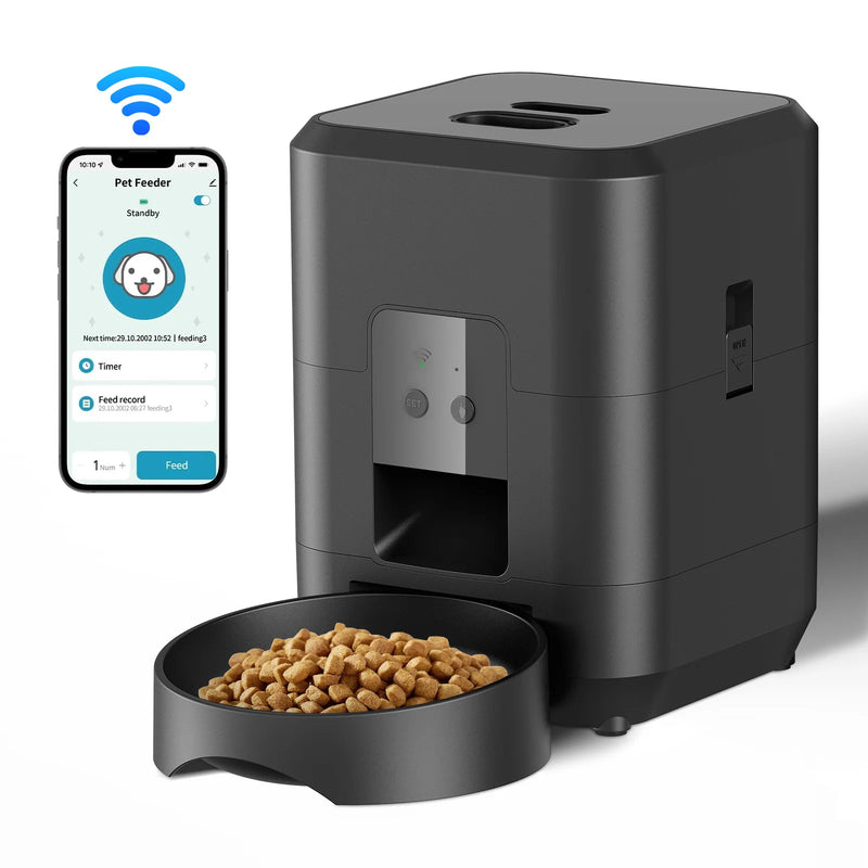 Alimentador Automático Smart Pet – Máquina de Ração para Gatos e Cães com Dispensa Quantitativa e Programação de Tempo